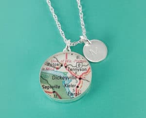 DLK Designs Custom Map Jewelry Etsy Shop in Jacksonville FL