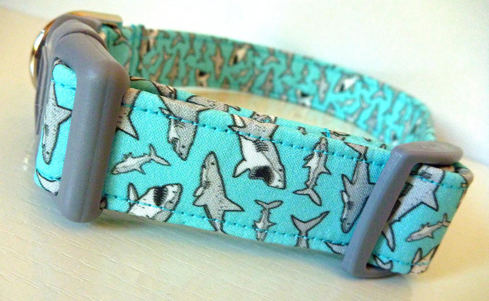 Shark Week gifts for people who love sharks! Shark dog collar.