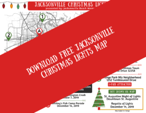 Free Printable Christmas Lights Map for Jacksonville, Florida