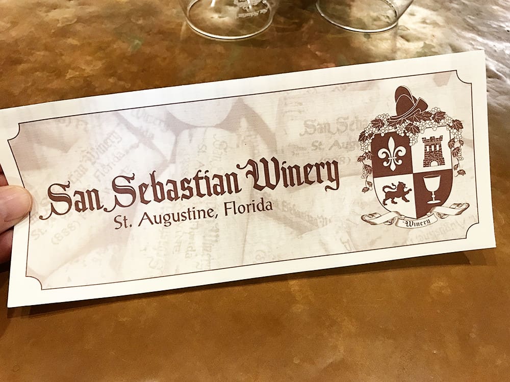Winery Tour & Tasting in St. Augustine
