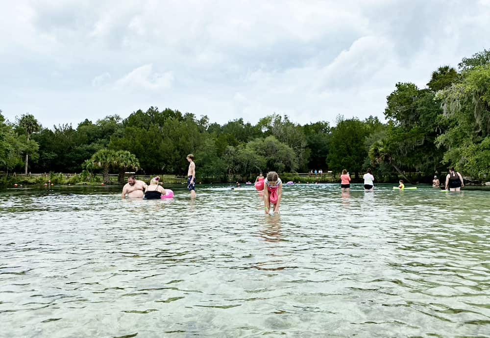 Silver Glen Springs in Ocala, Florida. They have swimming, snorkeling, and kayaking in crystal clear water.