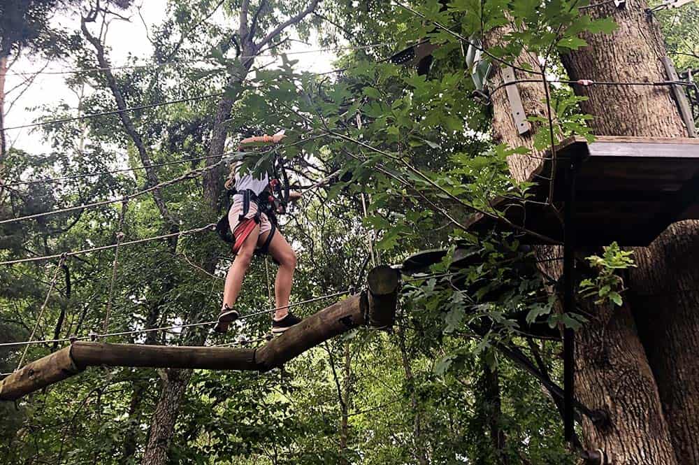 4 Can't Miss Spots in Asheville, North Carolina! Challenge the kids to a ropes course at Asheville Treetops Adventure Park.