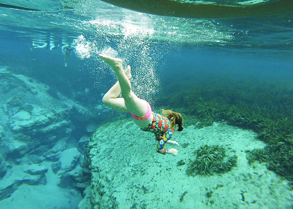 Snorkeling in the Florida Springs.