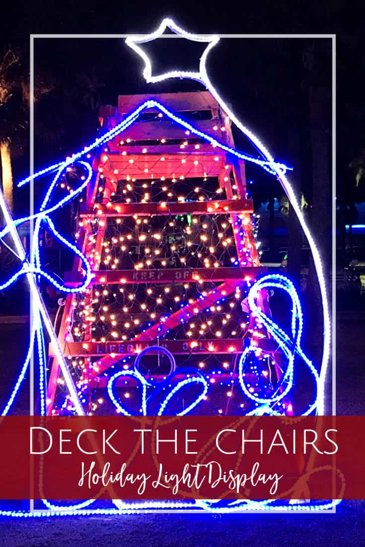 Deck The Chairs free holiday light display in Jacksonville Beach, Florida 