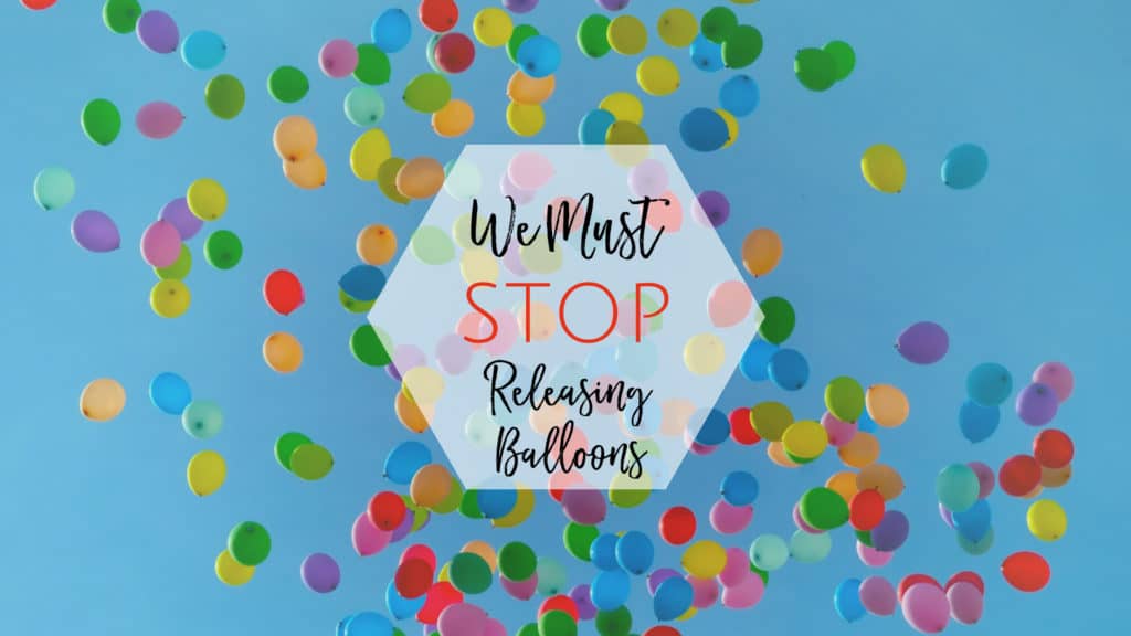 Stop releasing balloons into the air it's litter. Jacksonville Beach, Florida