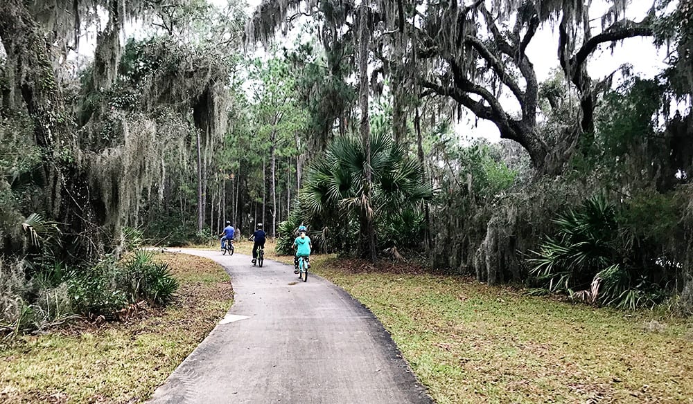 Bike Trails in Jekyll Island, Georgia. Road trips from Jacksonville, Florida with kids.
