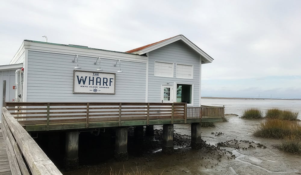 Eat some seafood on Jekyll Island, Georgia - road trip from Jacksonville, Florida with kids.