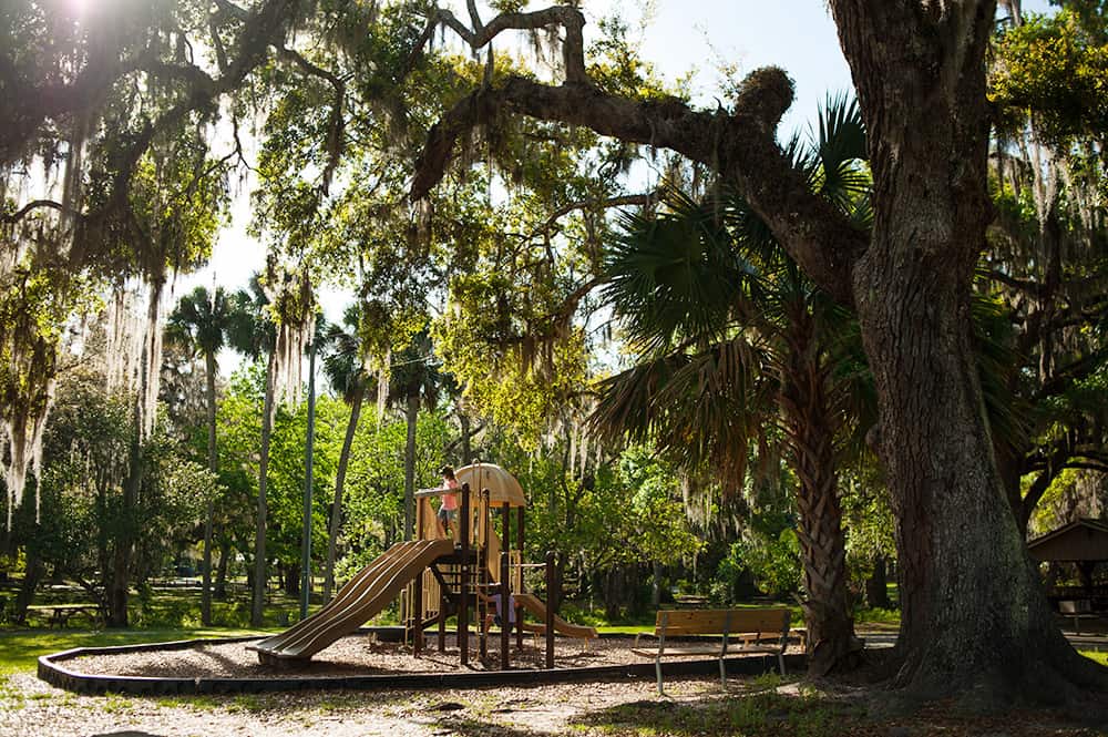 De Leon Springs State Park in Florida. Make your own pancakes and swim in the springs!