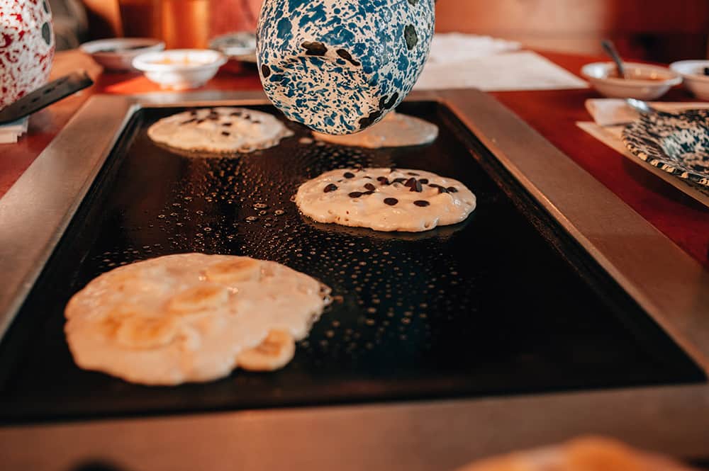 De Leon Springs State Park in Florida where you can make your own pancakes.