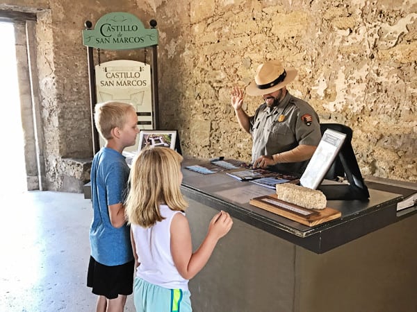 Castillo de San Marcos Junior Ranger Badge in St. Augustine, Florida