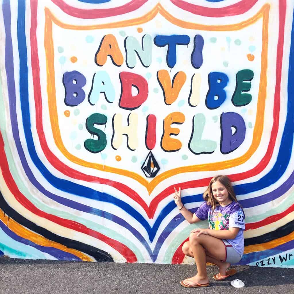 Anti Bad Vibes Mural in Jacksonville Beach, Florida