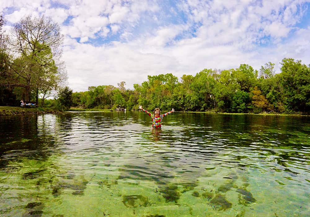 Alexander Springs Florida is the perfect place to swim in the clear, cool, spring water.