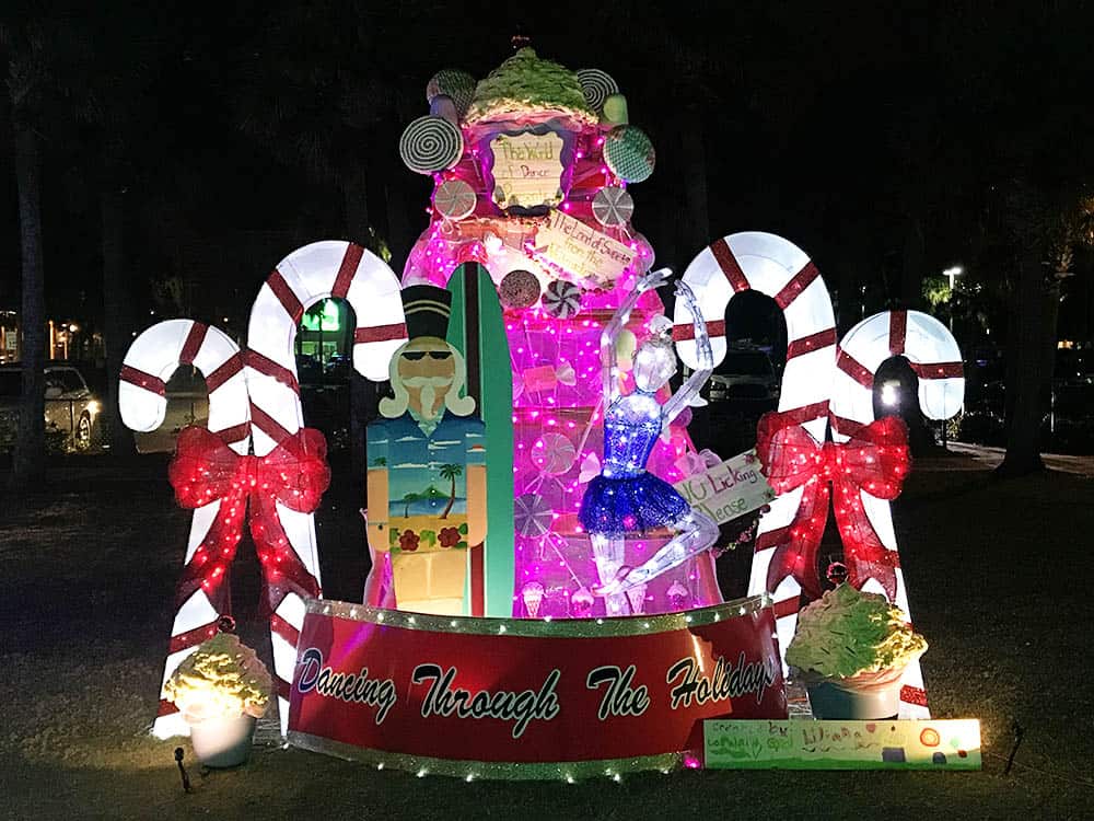 Holiday Light Display in Jacksonville Beach