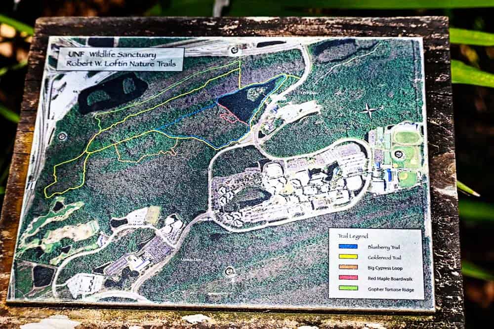 UNF Hiking Trails Map