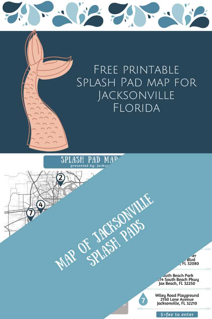 Free Printable Splash Pad Map for Jacksonville, Florida