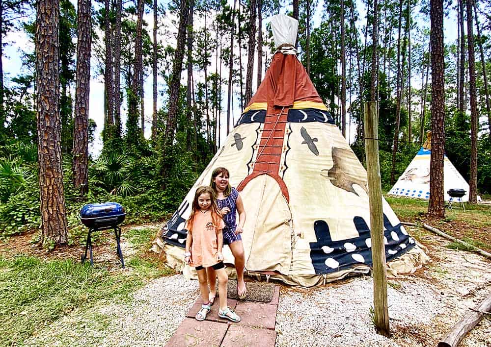Camping in a Teepee in Jacksonville