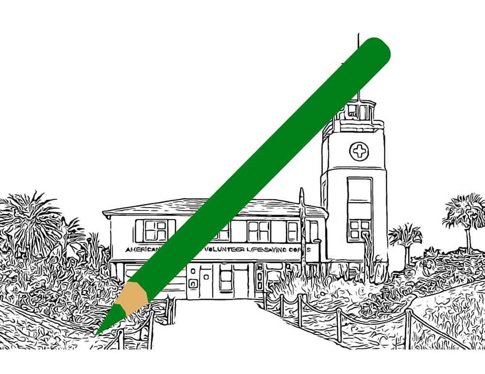 Jacksonville Beach Coloring Page