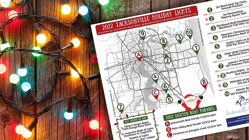 Jacksonville Christmas Lights Map