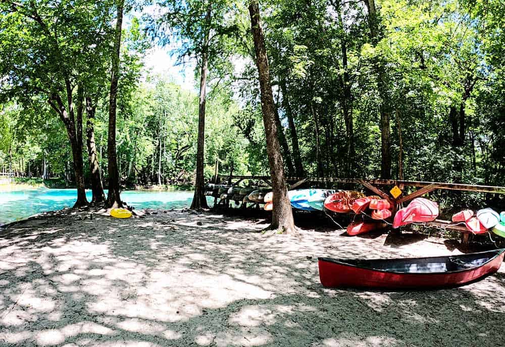 Kayaking at Blue Springs State Park