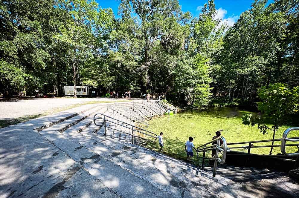 Poe Springs County Park swimming hole in Alachua, FL