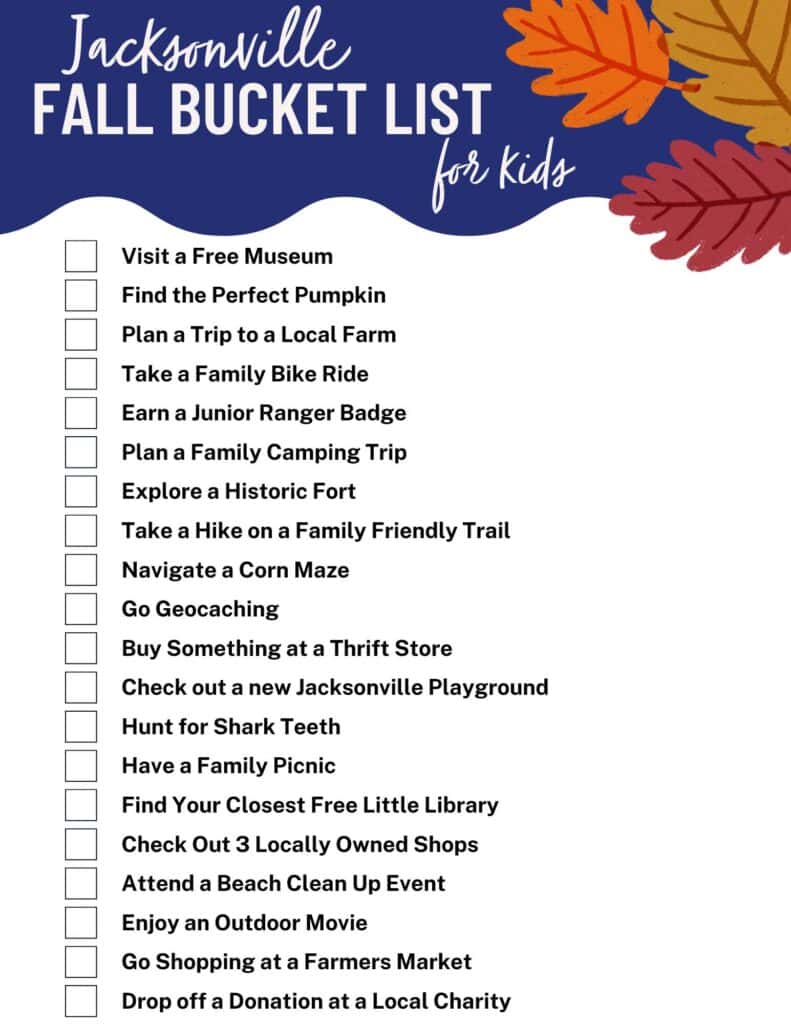 Jacksonville Fall Bucket List