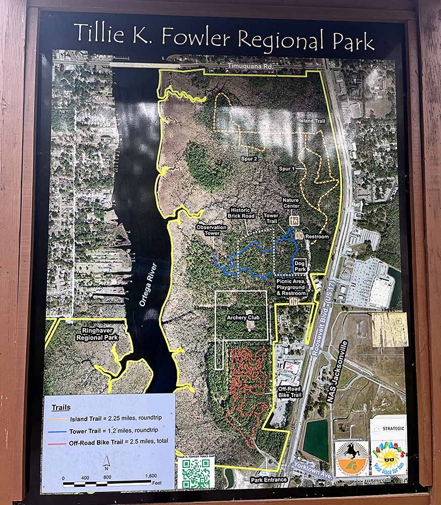 Map of Tillie Fowler Park