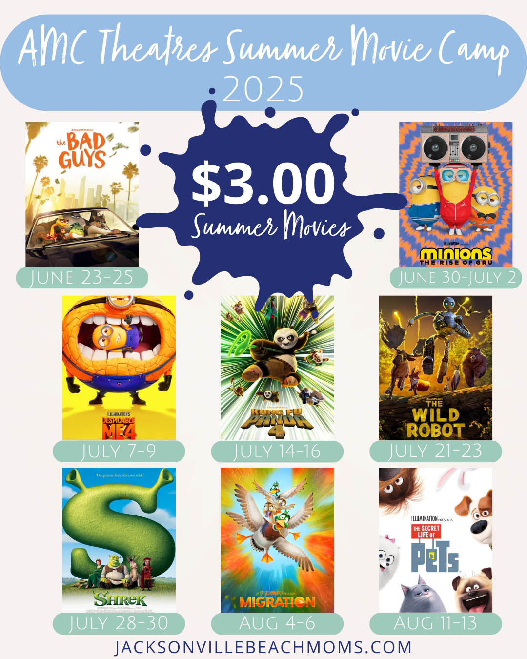 2025 AMC Summer Movie Camp