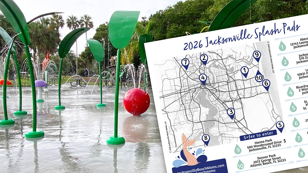 Jacksonville Splash Pad Map for 2026