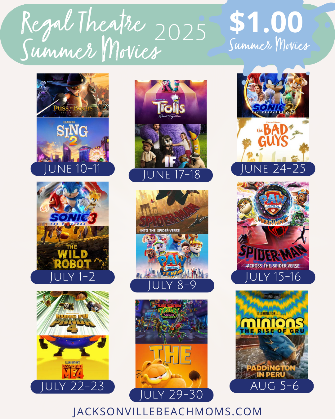 Regal Theater Summer Movies 2025