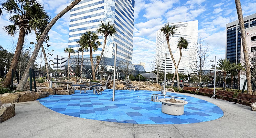 Riverfront Park Splash Pad at the Landing in Jacksonville, FL