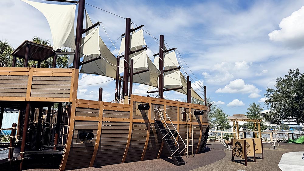 Friendship Fountain Pirate Playground in Downtown Jacksonville, FL