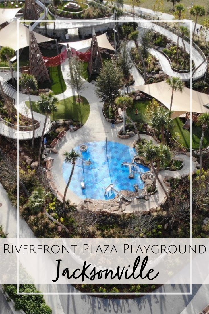 Riverfront Plaza Park in Jacksonville, FL. Playground, park and splash pad on the site of the landing.