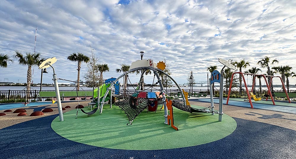 RiversEdge Park and Playground in Downtown Jacksonville, FL.