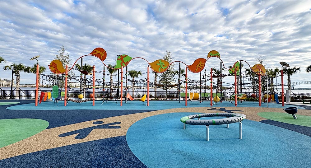 The Gym Playground at RiversEdge Park in downtown Jacksonville, FL