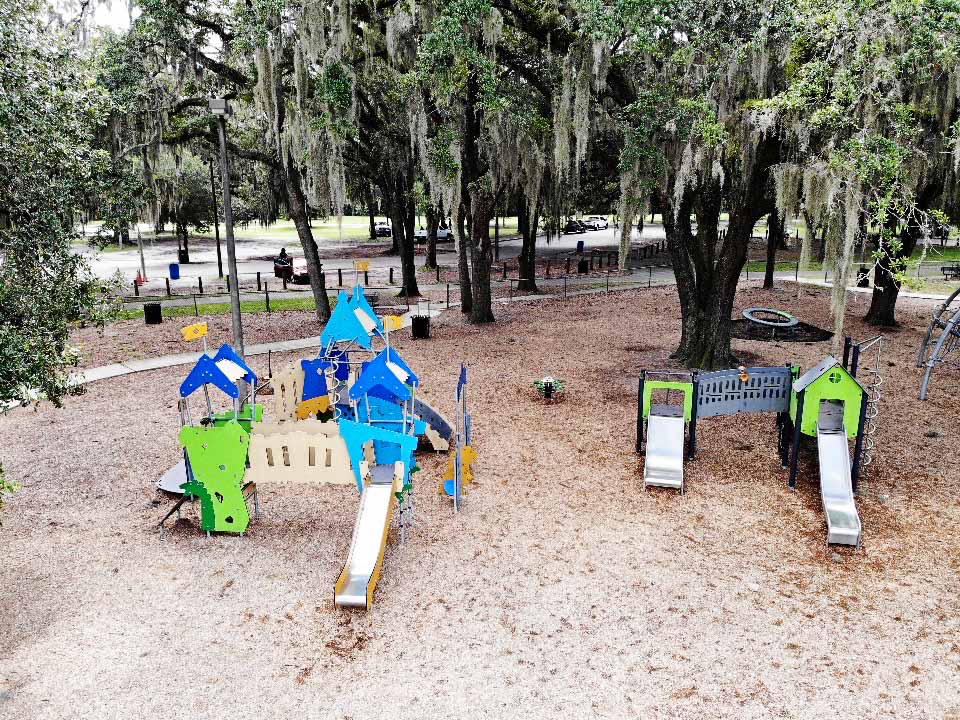 Lonnie Miller shaded playground in Jacksonville, FL