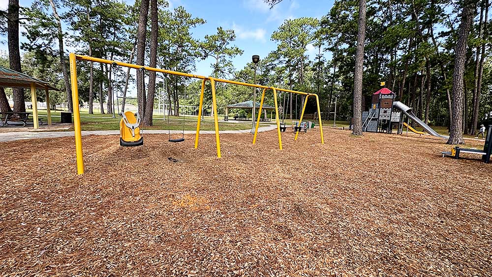 Swings at Drew Park in Jacksonville, FL